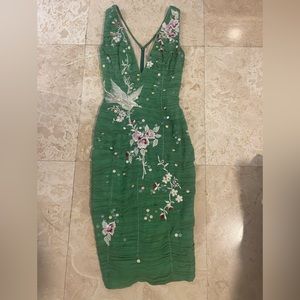 . Vintage Mandalay cocktail dress embroidery . Extra small size 0-2